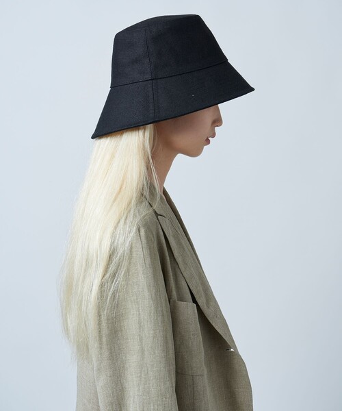 Firsthand（ファーストハンド）の「La Maison de Lyllis/ラ メゾン ド リリス LINEN POTHAT（ハット・レディース・ナチュラル/ブラック・ONE SIZE）」の2枚目の写真