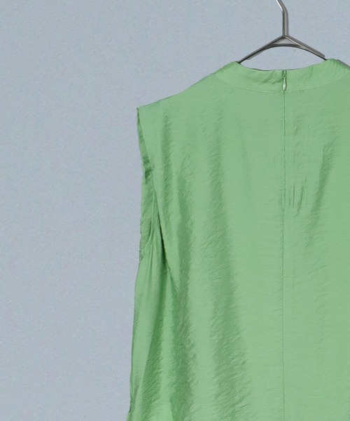 &g'aime（アンジェム）の「【&g’aime】しわ加工ノースリーブブラウス（シャツ/ブラウス・レディース・ブラック/ホワイト/グリーン・FREE）」の21枚目の写真