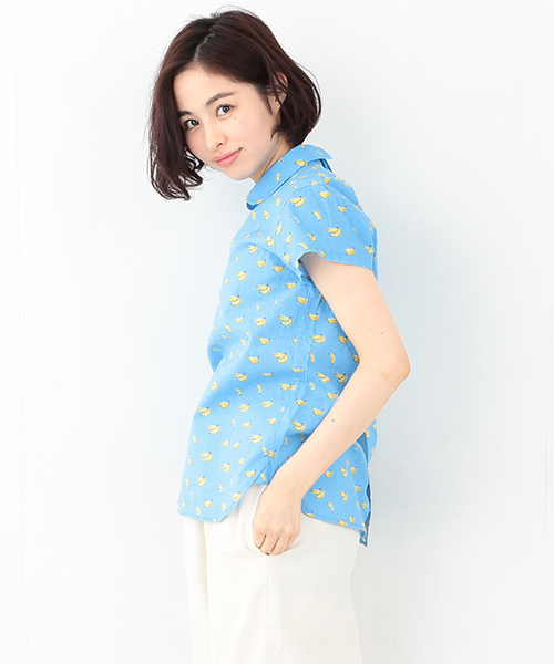 BEAMS BOY（ビームスボーイ）の「ΠBEAMS BOY / バナナ柄 バックボタンブラウス（シャツ/ブラウス・レディース・ホワイト/ブラック/ブルー系その他・ONE SIZE）」の21枚目の写真