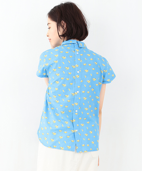 BEAMS BOY（ビームスボーイ）の「ΠBEAMS BOY / バナナ柄 バックボタンブラウス（シャツ/ブラウス・レディース・ホワイト/ブラック/ブルー系その他・ONE SIZE）」の22枚目の写真
