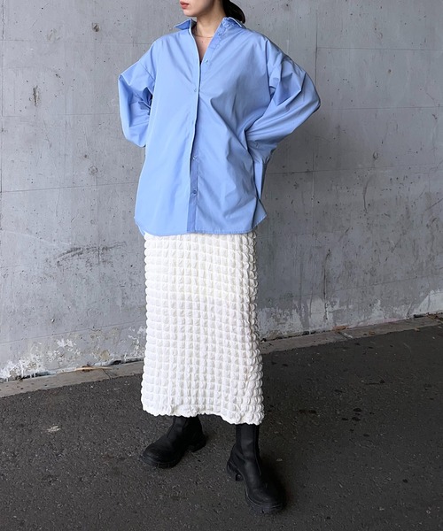 y/m by RIKA（イムバイリカ）の「ポコポコストレートスカート（スカート・レディース・ブラック/アイボリー・FREE）」の20枚目の写真