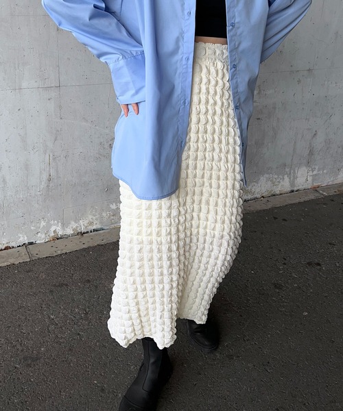 y/m by RIKA（イムバイリカ）の「ポコポコストレートスカート（スカート・レディース・ブラック/アイボリー・FREE）」の22枚目の写真