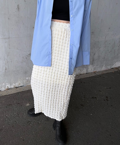 y/m by RIKA（イムバイリカ）の「ポコポコストレートスカート（スカート・レディース・ブラック/アイボリー・FREE）」の19枚目の写真
