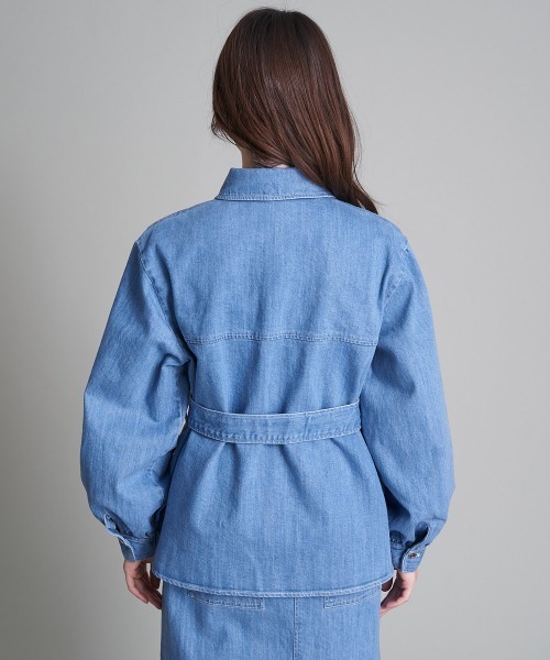 A de a.v.v（アードアー・ヴェ・ヴェ）の「ウエスタン風デニムブラウス（シャツ/ブラウス・レディース・ネイビー/ブルー・38/36）」の15枚目の写真