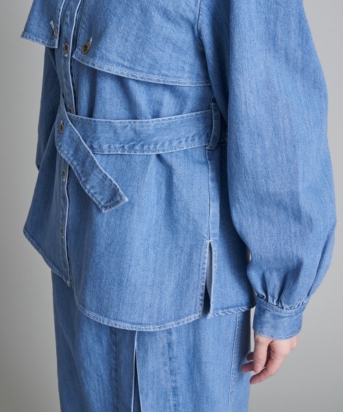 A de a.v.v（アードアー・ヴェ・ヴェ）の「ウエスタン風デニムブラウス（シャツ/ブラウス・レディース・ネイビー/ブルー・38/36）」の12枚目の写真