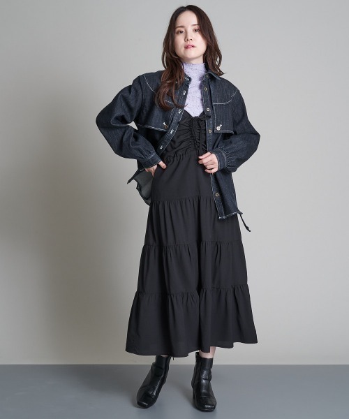 A de a.v.v（アードアー・ヴェ・ヴェ）の「ウエスタン風デニムブラウス（シャツ/ブラウス・レディース・ネイビー/ブルー・38/36）」の7枚目の写真