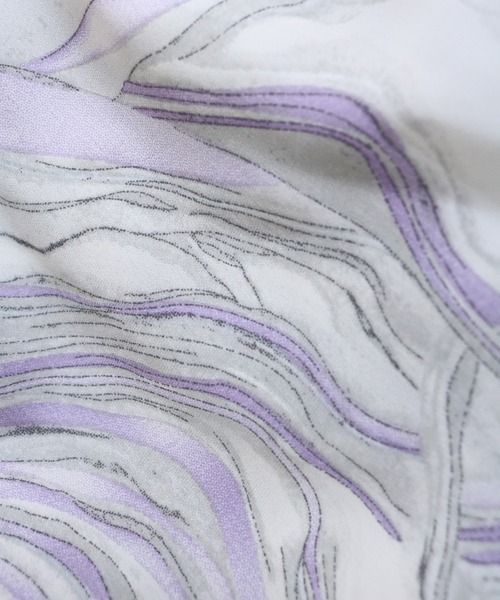 Emilyan（エミリアン）の「【手洗いできる♪】ウエストシャーリングリボン・マーブルプリントワンピース（ワンピース・レディース・ライトブルー/ライトイエロー/ライトパープル・9号）」の11枚目の写真