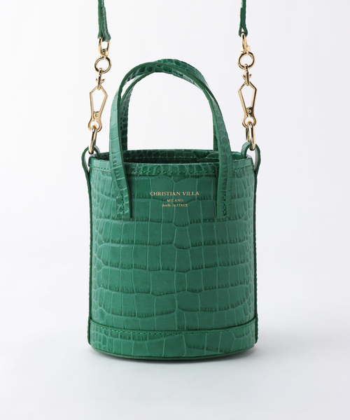 CHRISTIAN VILLA（クリスチャンヴィラ）の「【CHRISTIAN VILLA /クリスチャン ヴィラ】 COCO MINI BASKET（ショルダーバッグ・レディース・グリーン/アイボリー・FREE）」の8枚目の写真