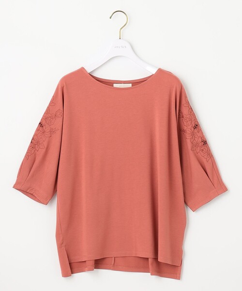 ANY SIS（エニィスィス）の「エンブロイダリードルマン カットソー（Tシャツ/カットソー・レディース・ブラック系2/オレンジ系/ホワイト系・0）」の8枚目の写真
