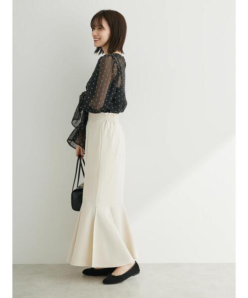 Bonlabre.SET2点シアードットブラウス+キャミソール
