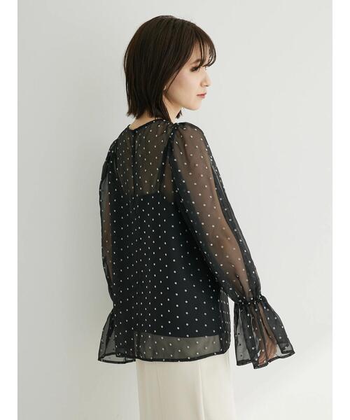 Bonlabre.SET2点シアードットブラウス+キャミソール