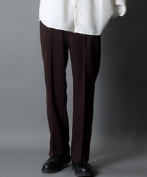 amundsen center pin tuck pants/梨地織り センター ピンタックパンツ