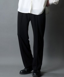 SITRY | amundsen center pin tuck pants/梨地織り センター ピンタックパンツ(スラックス)