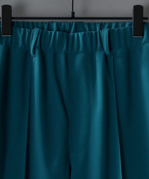 SITRY(シトリー)の「amundsen center pin tuck pants/梨地織り センター ピンタックパンツ(スラックス・メンズ・ブラック/ターコイズブルー/ブラウン/チャコールグレー・L/M/LL)」の12枚目の写真