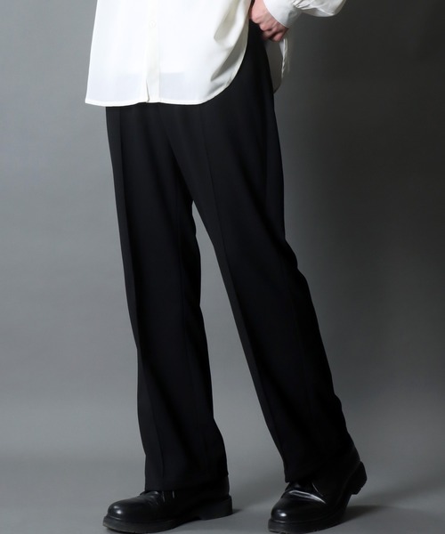 SITRY(シトリー)の「amundsen center pin tuck pants/梨地織り センター ピンタックパンツ(スラックス・メンズ・ブラック/ターコイズブルー/ブラウン/チャコールグレー・L/M/LL)」の21枚目の写真