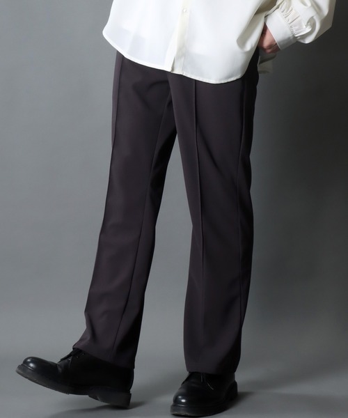 SITRY(シトリー)の「amundsen center pin tuck pants/梨地織り センター ピンタックパンツ(スラックス・メンズ・ブラック/ターコイズブルー/ブラウン/チャコールグレー・L/M/LL)」の19枚目の写真