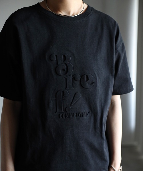 Bonjour Sagan(ボンジュールサガン)の「Bref!ロゴTシャツ(Tシャツ/カットソー・レディース・ブラック/オフホワイト・FREE)」の5枚目の写真