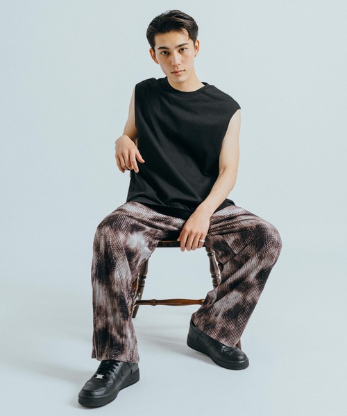 Ressaca（レサーカ）の「オーバーサイズ ノースリーブクルーネックTシャツ タンクトップ（Tシャツ/カットソー・メンズ・ホワイト/ブラック/グレー/オレンジ/グリーン・M/L/XL）」の7枚目の写真