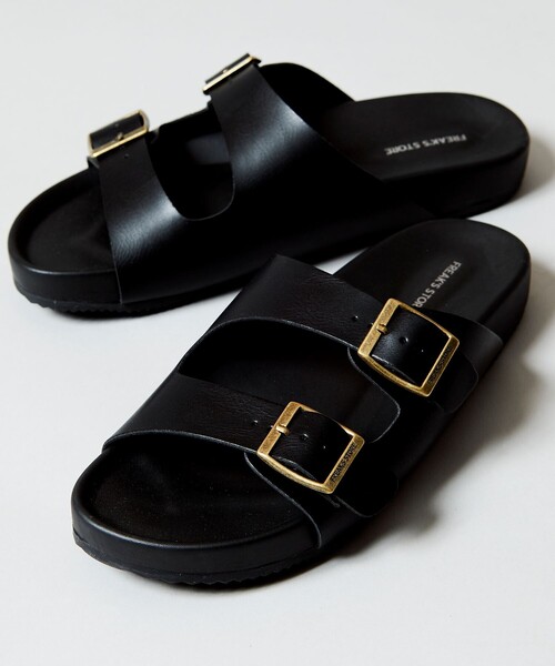 FREAK'S STORE（フリークスストア）の「【限定展開】コンフォータブル ダブルベルト スライドサンダル/レオパード（サンダル・メンズ・オリーブ/ブルー/レオパード/ブラック/キャメル・24.0cm/26.0cm/27.0cm/23.0cm/25.0cm/28.0cm）」の6枚目の写真