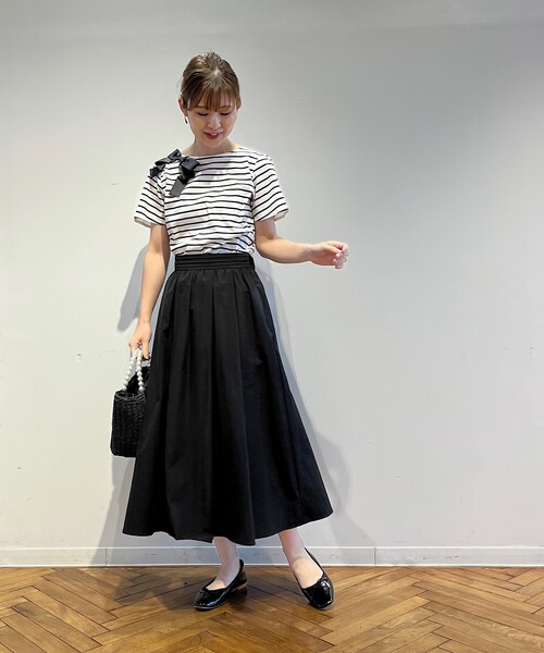 couture brooch(クチュールブローチ)の「◆【鮮やかカラースカートで新鮮コーデに。】タイプライタータックウエストスカート(スカート・レディース・ピンク系/サンドベージュ/ブラック/ライトブルー・34/36/38/40/42)」の10枚目の写真