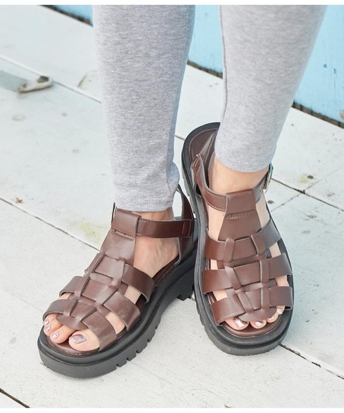 anap mimpi(アナップミンピ)の「ラバーソールグルカサンダル(サンダル・レディース・ブラウン/ブラック/ベージュ・L/M/LL/S)」の1枚目の写真