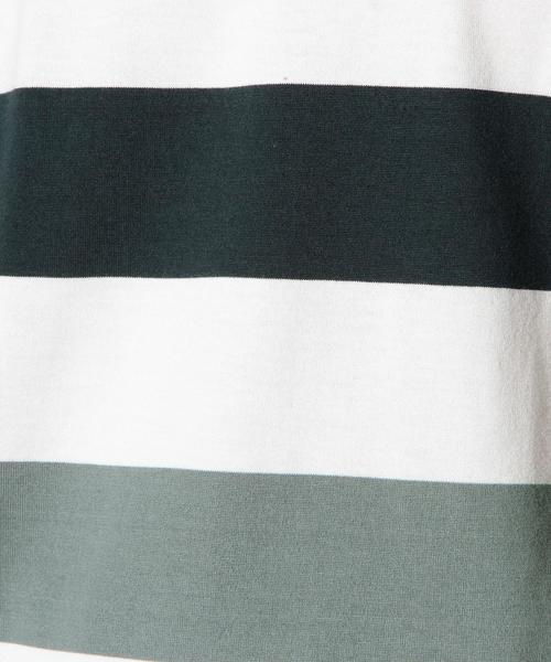 green label relaxing（グリーンレーベルリラクシング）の「GRADATION WIDE BORDER SS Tシャツ（Tシャツ/カットソー・メンズ・ブラック/ダークグリーン/ネイビー・MEDIUM/LARGE/X-LARGE/SMALL）」の7枚目の写真