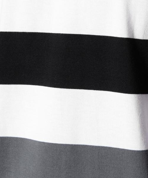 green label relaxing（グリーンレーベルリラクシング）の「GRADATION WIDE BORDER SS Tシャツ（Tシャツ/カットソー・メンズ・ブラック/ダークグリーン/ネイビー・MEDIUM/LARGE/X-LARGE/SMALL）」の9枚目の写真