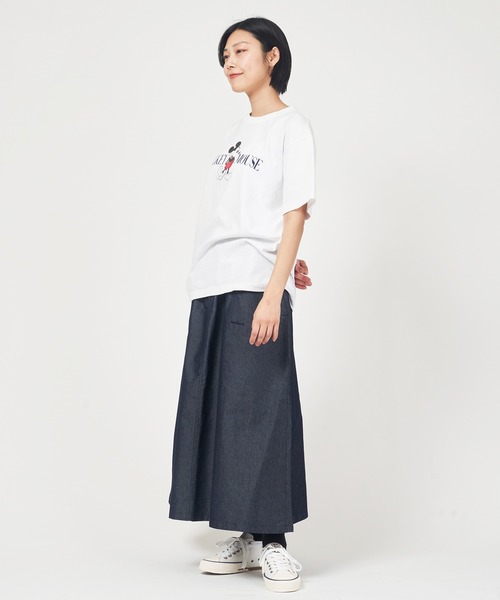 GOOD ROCK SPEED(グッドロックスピード)の「Disney / Mickey Mouse Logo TEE(Tシャツ/カットソー・レディース・ホワイト/ネイビー・FREE)」の7枚目の写真