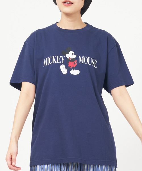 GOOD ROCK SPEED(グッドロックスピード)の「Disney / Mickey Mouse Logo TEE(Tシャツ/カットソー・レディース・ホワイト/ネイビー・FREE)」の8枚目の写真