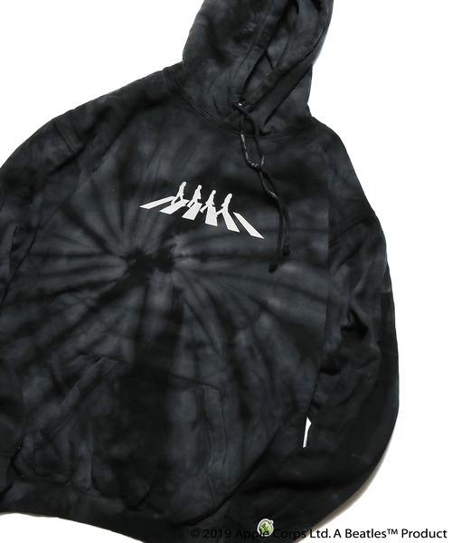 ROOPTOKYO(ループトウキョウ)の「The Beatles/ビートルズ Abbey Road Silhouette Tie Dye Hoodie プルオーバーフーディータイダイ ワンポイント(パーカー・メンズ・ブラック/レインボー・S/M/L)」の14枚目の写真