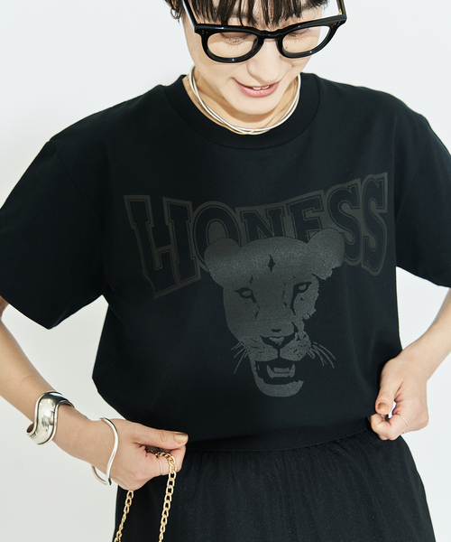 HARDY NOIR（アルディーノアール）の「LIONESSプリントTシャツ（Tシャツ/カットソー・レディース・ブラック・FREE）」の16枚目の写真