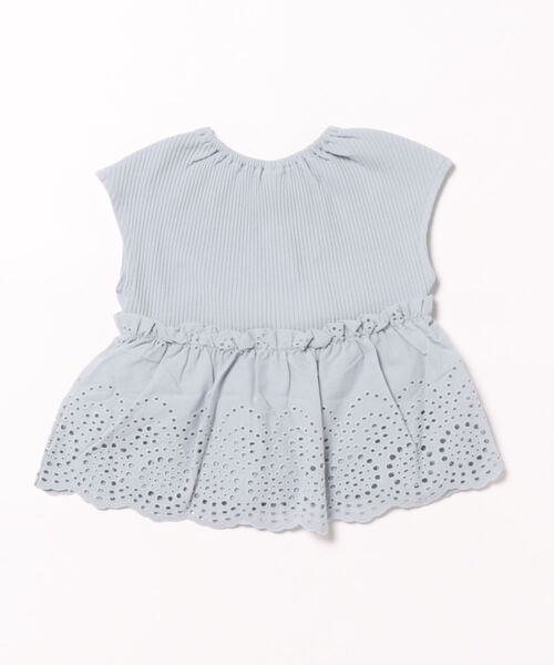 petit main(プティマイン)の「【リンク】レースカットチュニック(キッズ)(Tシャツ/カットソー・キッズ・ピンク/オフホワイト/ブルー・110cm/90cm/130cm/120cm/80cm/100cm)」の4枚目の写真