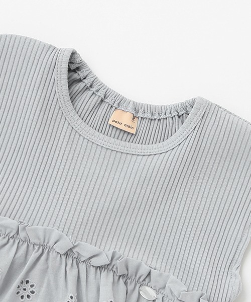 petit main(プティマイン)の「【リンク】レースカットチュニック(キッズ)(Tシャツ/カットソー・キッズ・ピンク/オフホワイト/ブルー・110cm/90cm/130cm/120cm/80cm/100cm)」の8枚目の写真