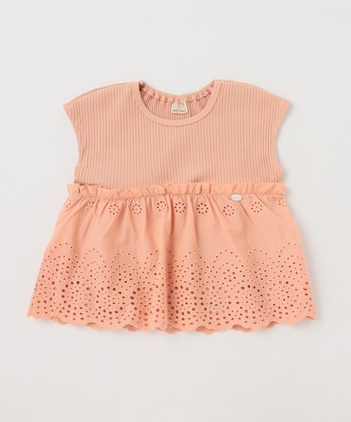 petit main(プティマイン)の「【リンク】レースカットチュニック(キッズ)(Tシャツ/カットソー・キッズ・ピンク/オフホワイト/ブルー・110cm/90cm/130cm/120cm/80cm/100cm)」の18枚目の写真