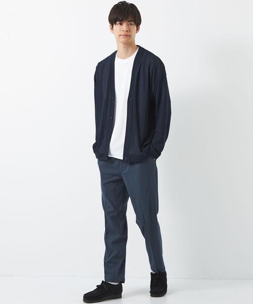 green label relaxing（グリーンレーベルリラクシング）の「ハイツイスト ドビー Vネック カーディガン（カーディガン/ボレロ・メンズ・ネイビー/ダークグレー/ターコイズブルー・S/L/M/XL）」の7枚目の写真