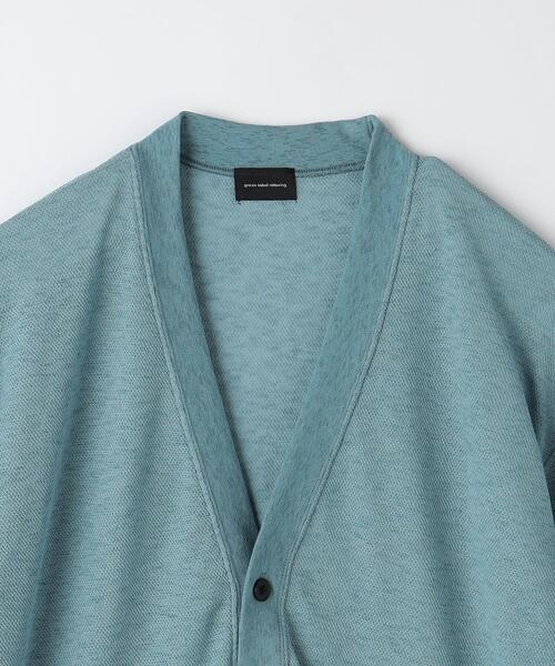 green label relaxing（グリーンレーベルリラクシング）の「ハイツイスト ドビー Vネック カーディガン（カーディガン/ボレロ・メンズ・ネイビー/ダークグレー/ターコイズブルー・S/L/M/XL）」の21枚目の写真
