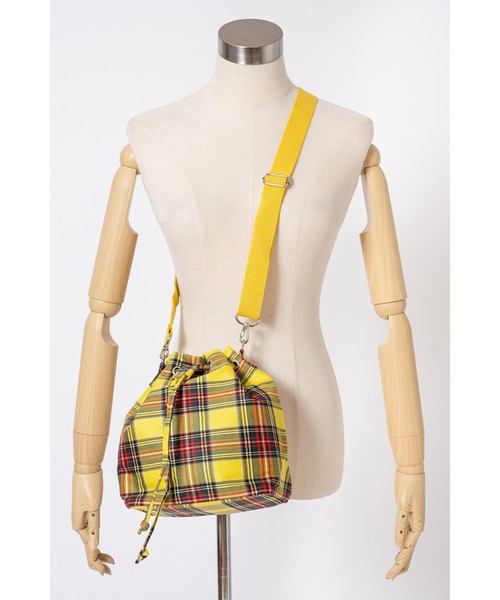 ankoROCK（アンコロック）の「an meets zakka チェック柄バケットショルダーバッグ（ショルダーバッグ・レディース・レッド/イエロー/ネイビー/ベージュ・ONE SIZE）」の20枚目の写真
