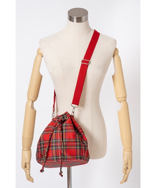 ankoROCK（アンコロック）の「an meets zakka チェック柄バケットショルダーバッグ（ショルダーバッグ・レディース・レッド/イエロー/ネイビー/ベージュ・ONE SIZE）」の15枚目の写真