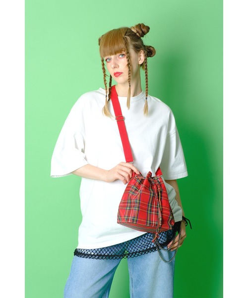 ankoROCK（アンコロック）の「an meets zakka チェック柄バケットショルダーバッグ（ショルダーバッグ・レディース・レッド/イエロー/ネイビー/ベージュ・ONE SIZE）」の6枚目の写真