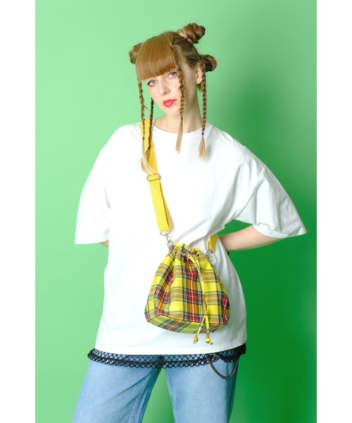 ankoROCK（アンコロック）の「an meets zakka チェック柄バケットショルダーバッグ（ショルダーバッグ・レディース・レッド/イエロー/ネイビー/ベージュ・ONE SIZE）」の16枚目の写真