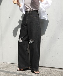Chillfar | ダメージワイドデニムパンツ(デニムパンツ)