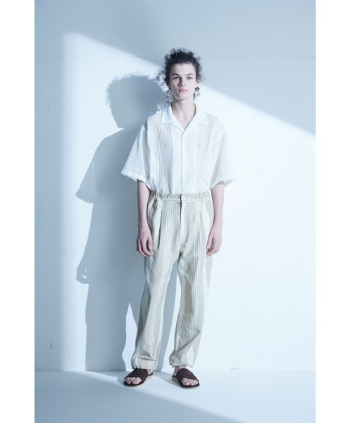 PLUS（プラス）の「【PLUS】STRIPE EASY PANTS/【PLUS】ストライプイージーパンツ（その他パンツ・メンズ・ブルー系その他3/ベージュ系その他・FREE）」の4枚目の写真