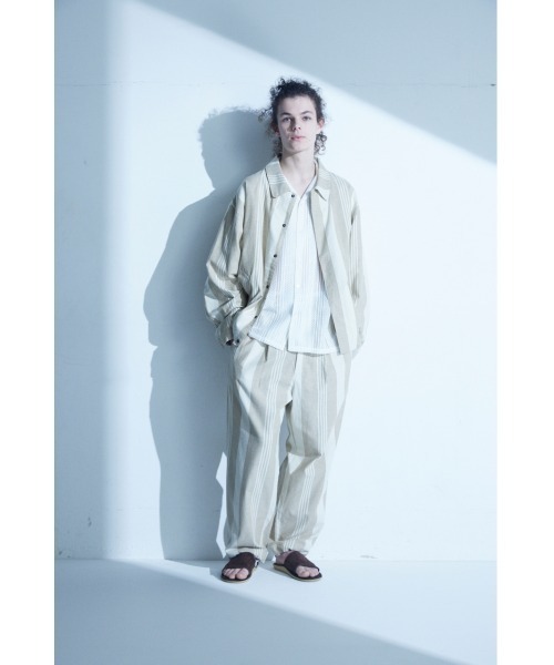 PLUS（プラス）の「【PLUS】STRIPE EASY PANTS/【PLUS】ストライプイージーパンツ（その他パンツ・メンズ・ブルー系その他3/ベージュ系その他・FREE）」の5枚目の写真