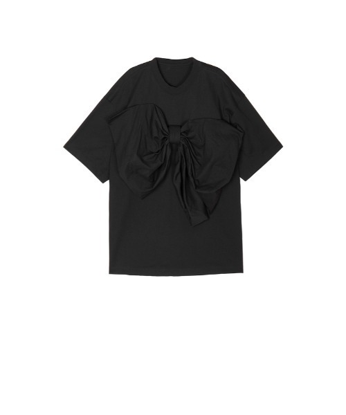 JNBY(ジェーエヌビーワイ)の「Bow-embellished Cotton T-shirt(Tシャツ/カットソー・レディース・ブラック/ホワイト・36/38/40)」の10枚目の写真