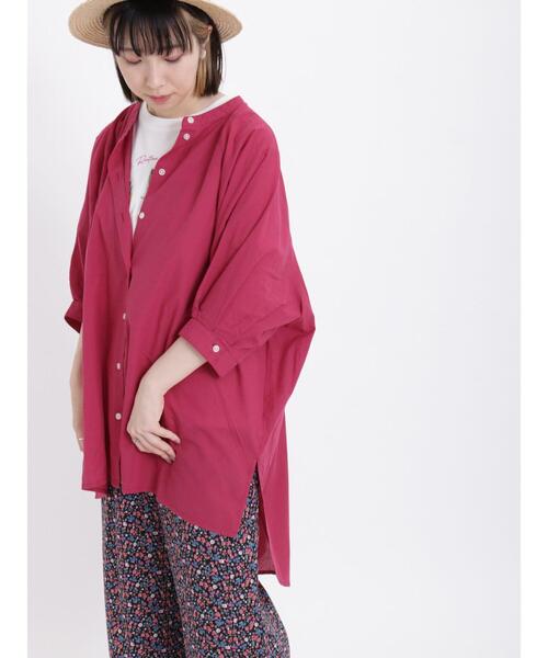 Samansa Mos2（サマンサ モスモス）の「柄アソートラグランスリーブチュニック（チュニック・レディース・ブラック/オフホワイト/ダークブラウン/ピンク/パープル・F）」の11枚目の写真