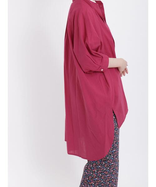 Samansa Mos2（サマンサ モスモス）の「柄アソートラグランスリーブチュニック（チュニック・レディース・ブラック/オフホワイト/ダークブラウン/ピンク/パープル・F）」の12枚目の写真