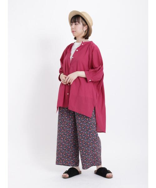 Samansa Mos2（サマンサ モスモス）の「柄アソートラグランスリーブチュニック（チュニック・レディース・ブラック/オフホワイト/ダークブラウン/ピンク/パープル・F）」の14枚目の写真