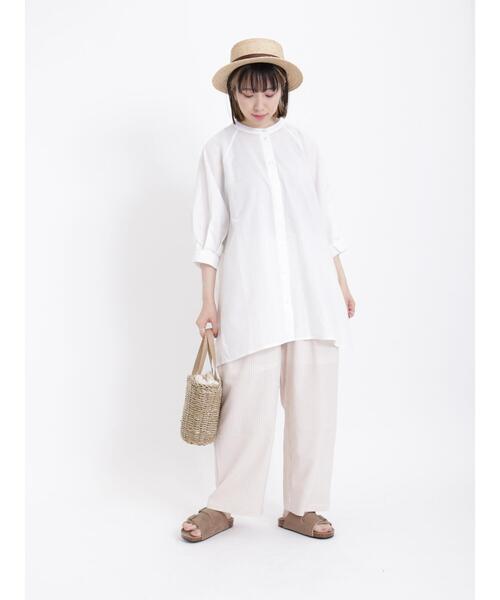 Samansa Mos2（サマンサ モスモス）の「柄アソートラグランスリーブチュニック（チュニック・レディース・ブラック/オフホワイト/ダークブラウン/ピンク/パープル・F）」の18枚目の写真