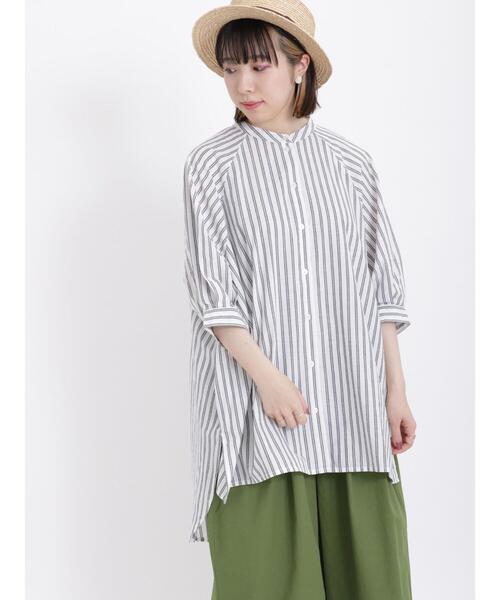 Samansa Mos2（サマンサ モスモス）の「柄アソートラグランスリーブチュニック（チュニック・レディース・ブラック/オフホワイト/ダークブラウン/ピンク/パープル・F）」の20枚目の写真