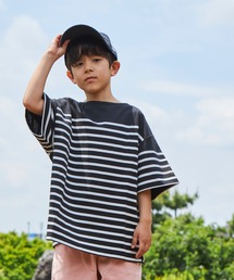 PAIRMANON STREET | 【PAIRMANON STREET】パネル ボーダー半袖 Tシャツ(Tシャツ/カットソー)